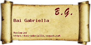 Bai Gabriella névjegykártya