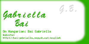 gabriella bai business card